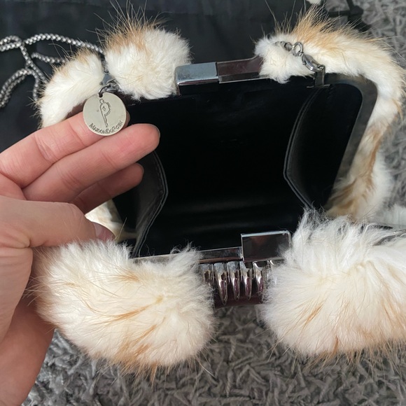 Maison Du Posh Fur and Leather Mini Bag / Clutch - Picture 3 of 6